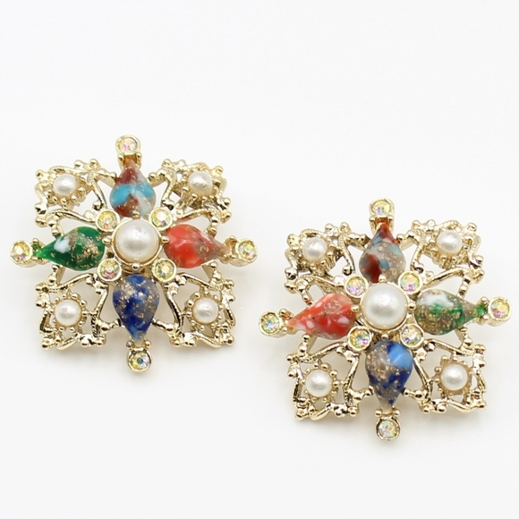 Vintage Sarah Coventry Galaxy earrings - Picture 1 of 5